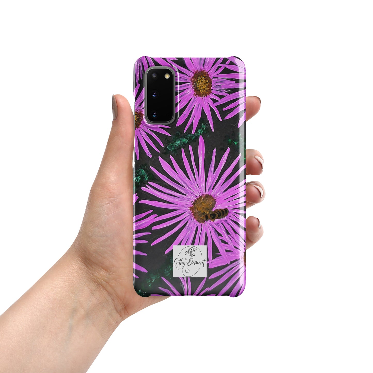 Snap Case for Samsung® Phones - Purple Flowers and Bee - Colorful Floral Artwork Design