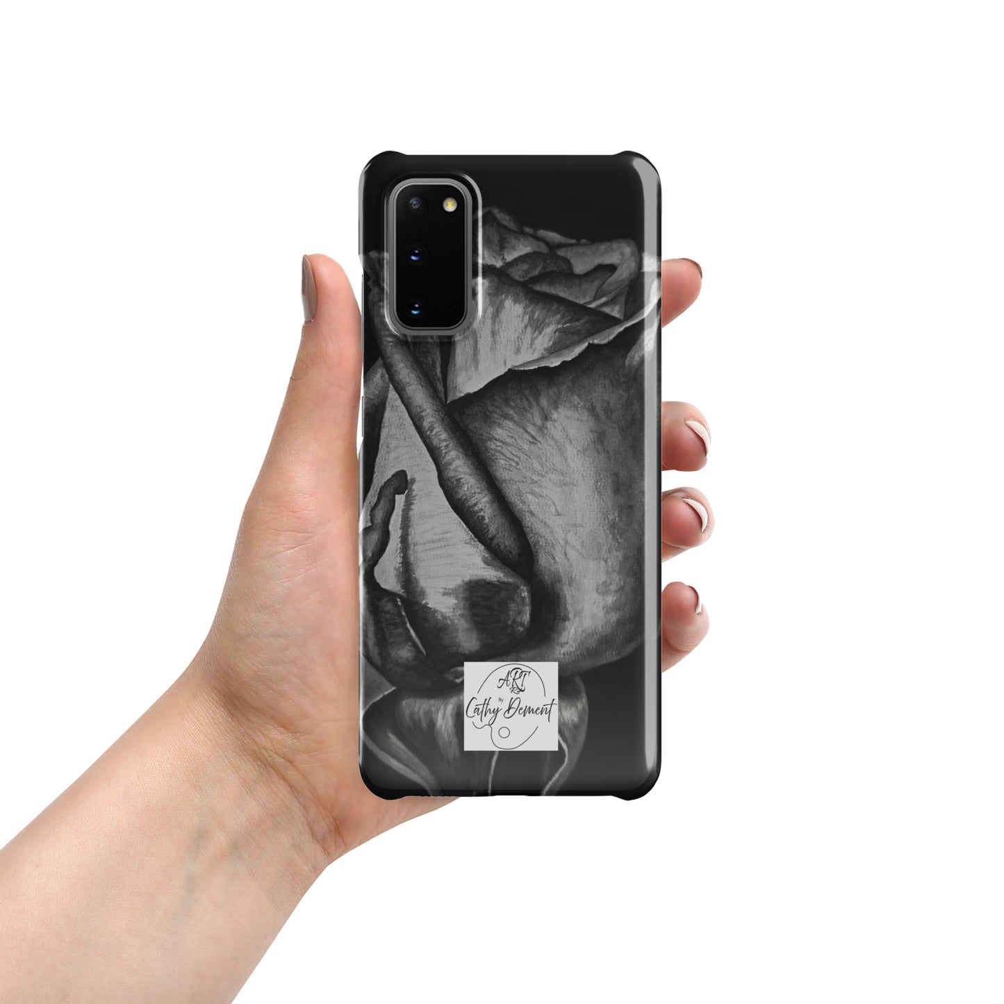 Dusk's Embrace: Monochrome Rose Artwork Snap case for Samsung® Cell Phones