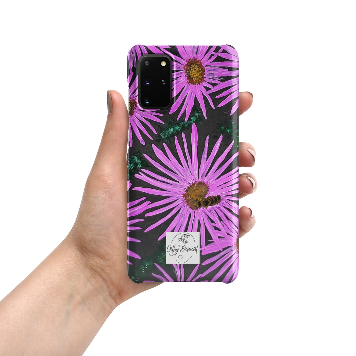 Snap Case for Samsung® Phones - Purple Flowers and Bee - Colorful Floral Artwork Design