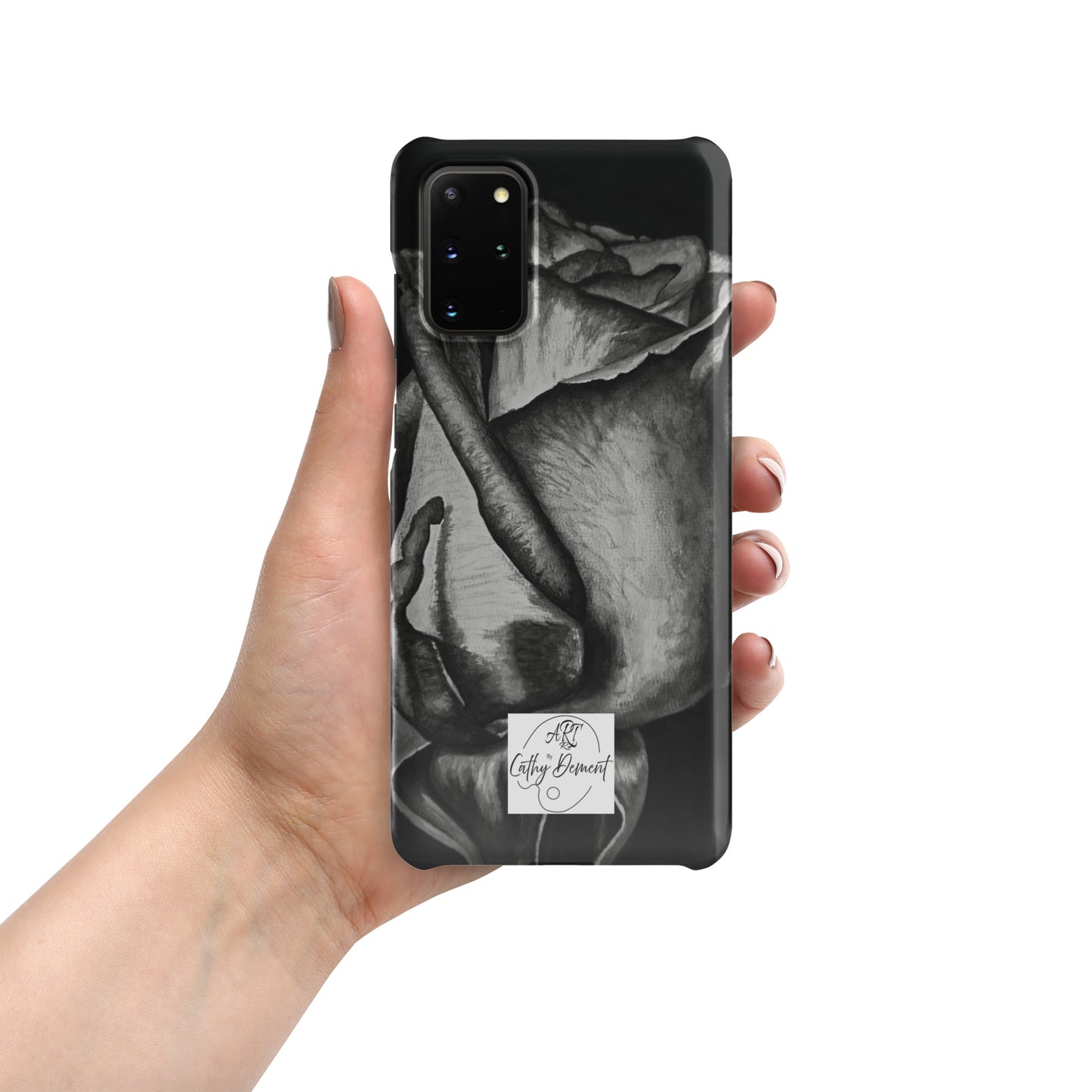 Dusk's Embrace: Monochrome Rose Artwork Snap case for Samsung® Cell Phones