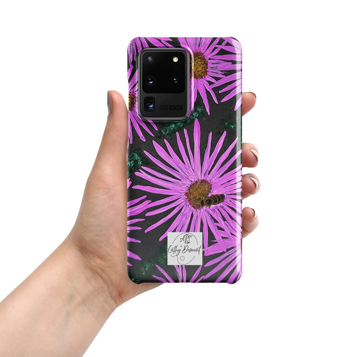 Snap Case for Samsung® Phones - Purple Flowers and Bee - Colorful Floral Artwork Design