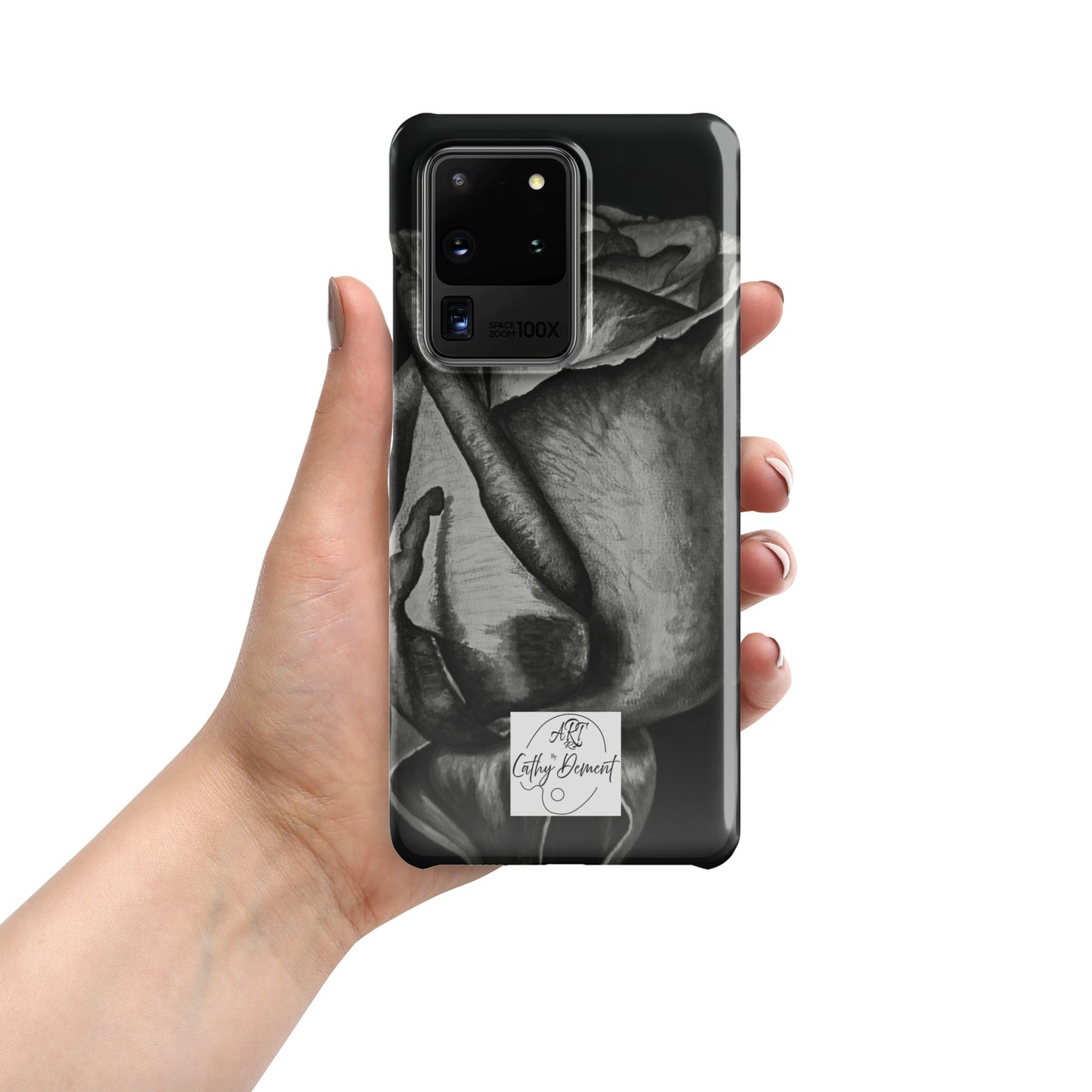 Dusk's Embrace: Monochrome Rose Artwork Snap case for Samsung® Cell Phones