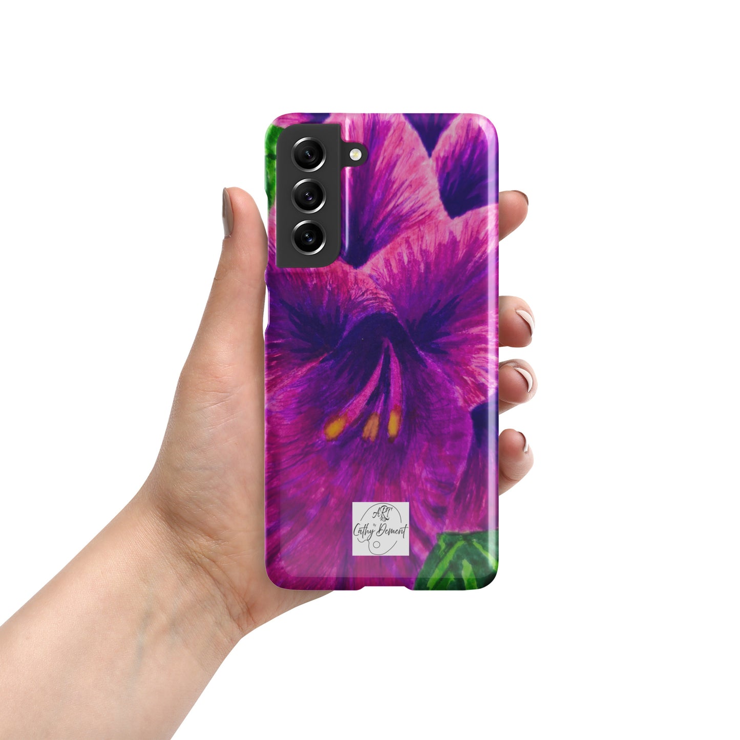 Snap case for Samsung® - Royal Reverie: Purple Gladiola, Floral Artwork Design