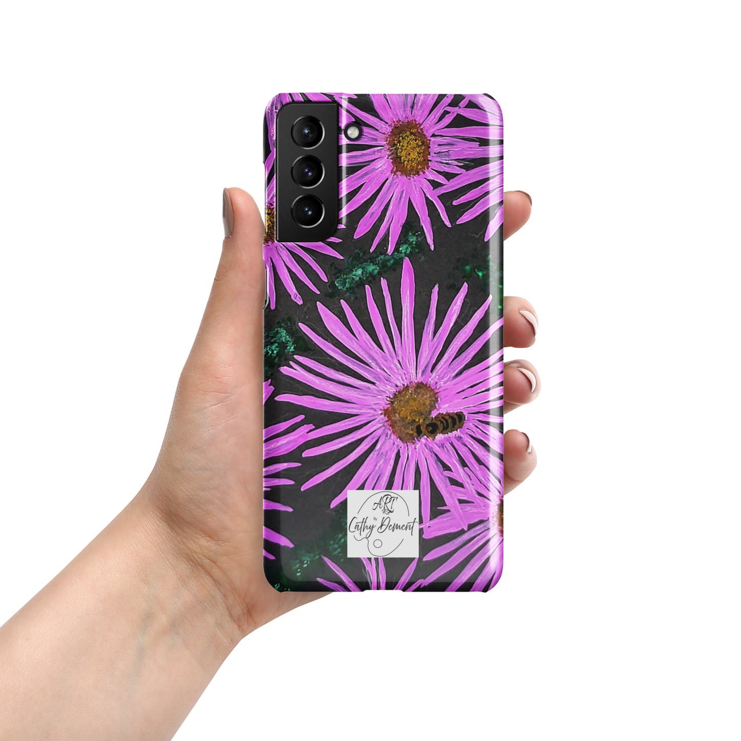 Snap Case for Samsung® Phones - Purple Flowers and Bee - Colorful Floral Artwork Design