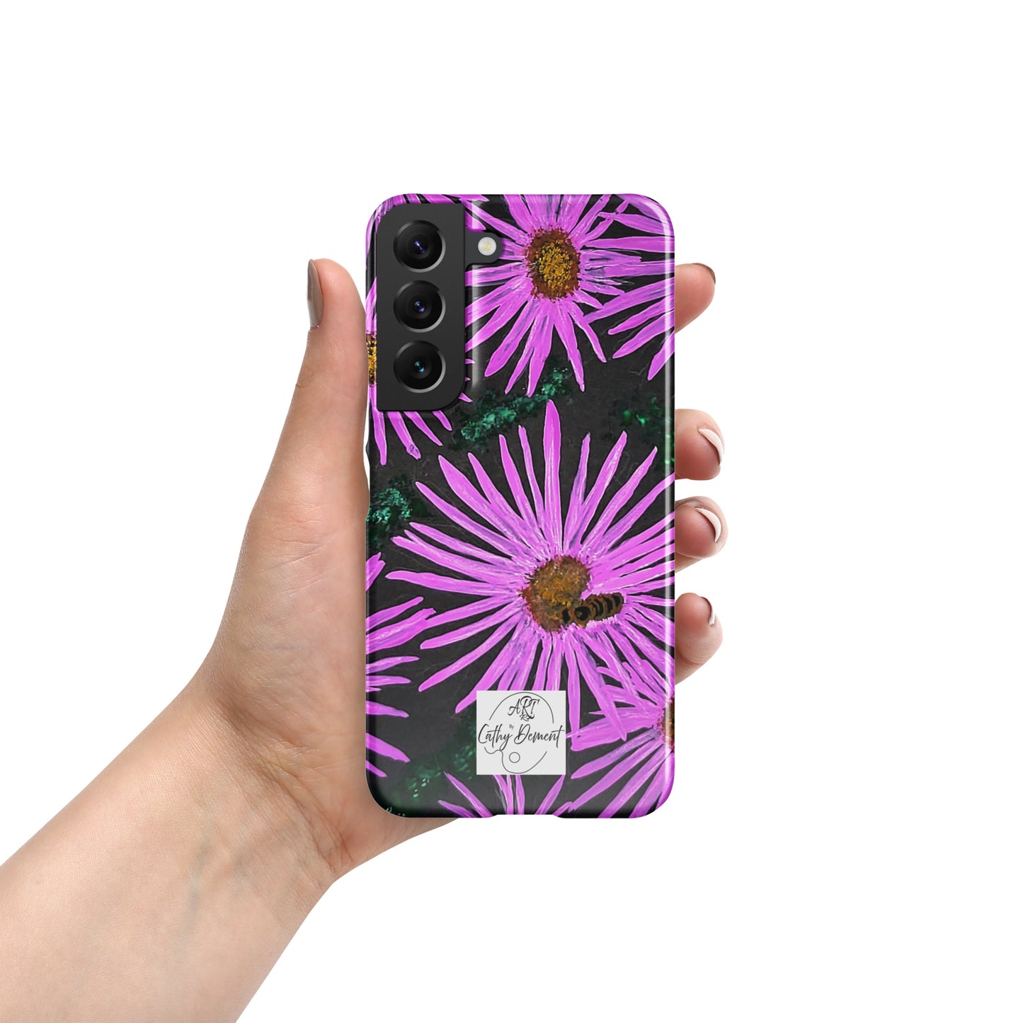 Snap Case for Samsung® Phones - Purple Flowers and Bee - Colorful Floral Artwork Design