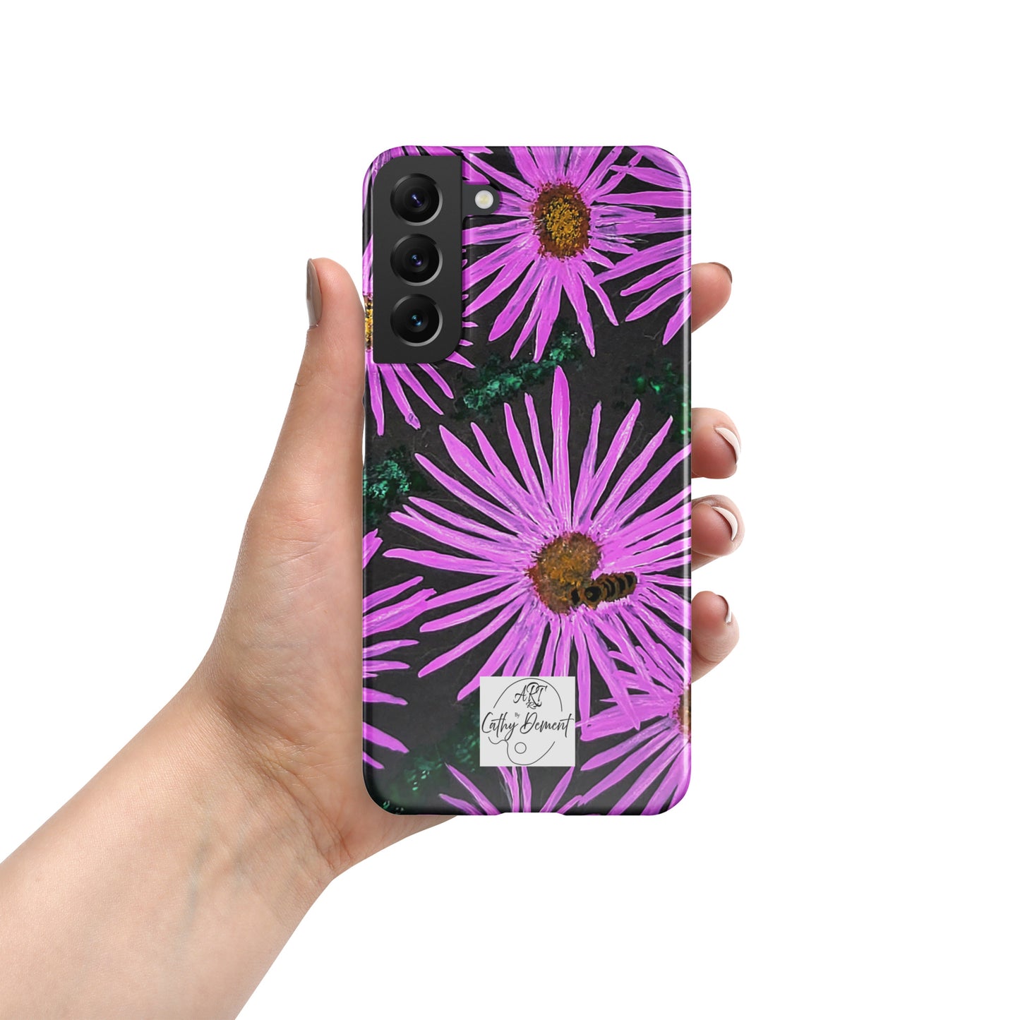 Snap Case for Samsung® Phones - Purple Flowers and Bee - Colorful Floral Artwork Design