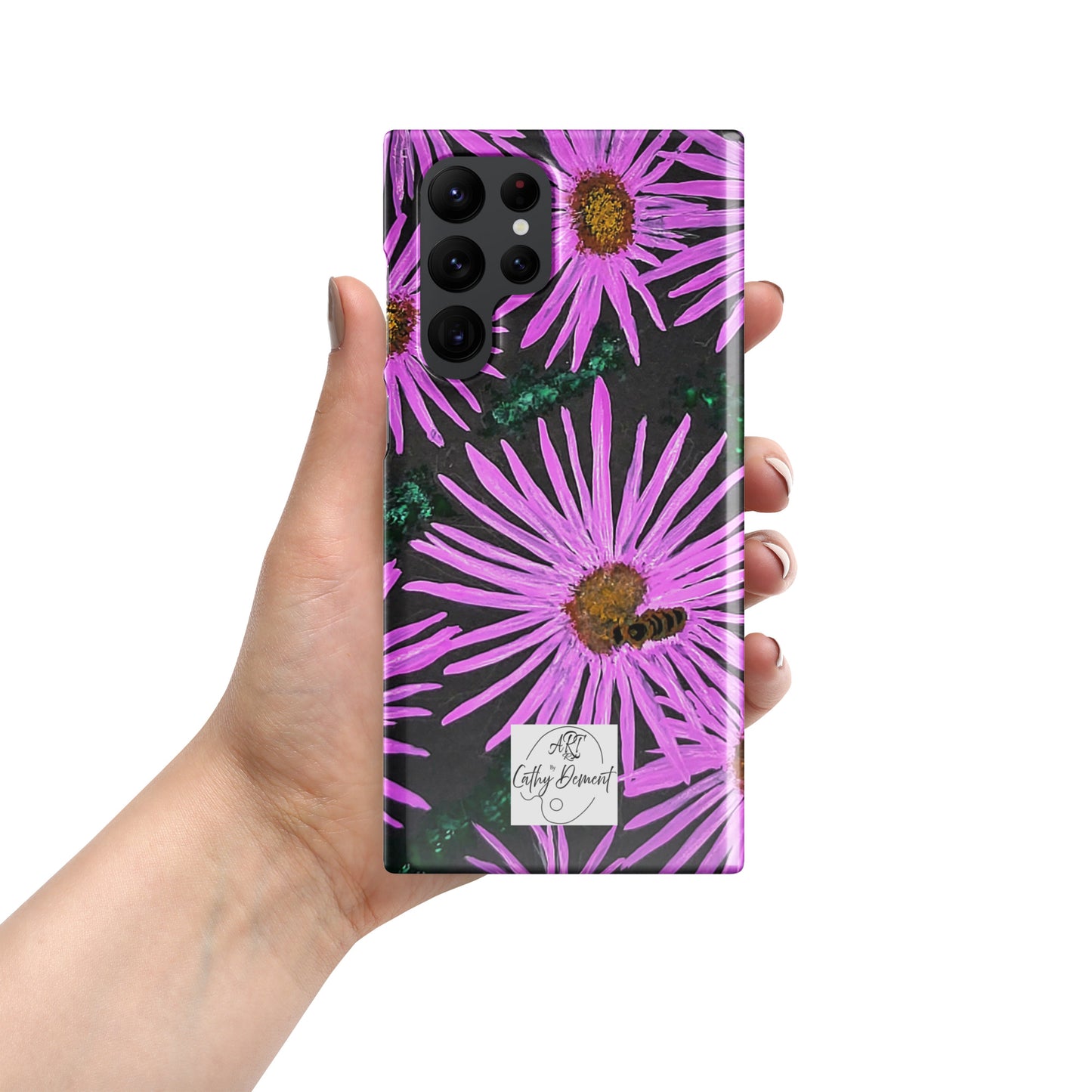 Snap Case for Samsung® Phones - Purple Flowers and Bee - Colorful Floral Artwork Design