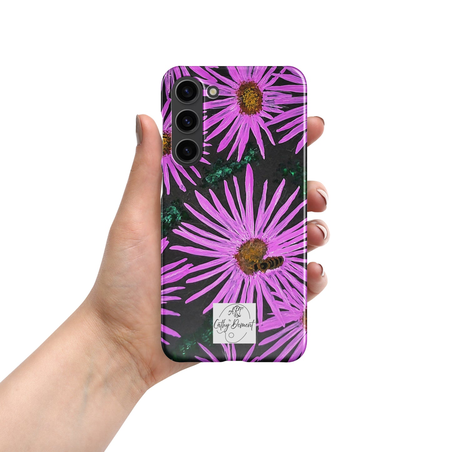 Snap Case for Samsung® Phones - Purple Flowers and Bee - Colorful Floral Artwork Design