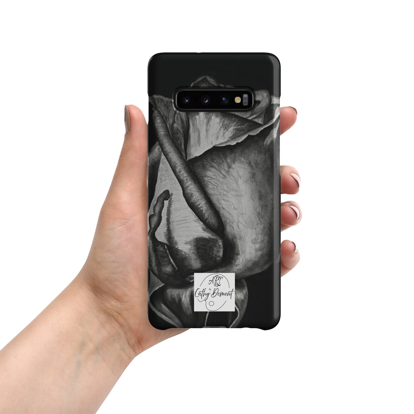 Dusk's Embrace: Monochrome Rose Artwork Snap case for Samsung® Cell Phones