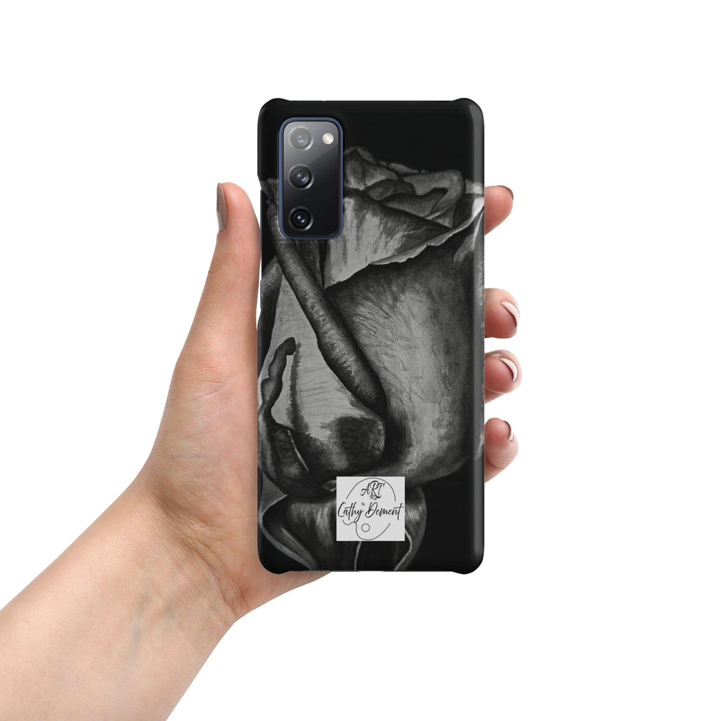 Dusk's Embrace: Monochrome Rose Artwork Snap case for Samsung® Cell Phones