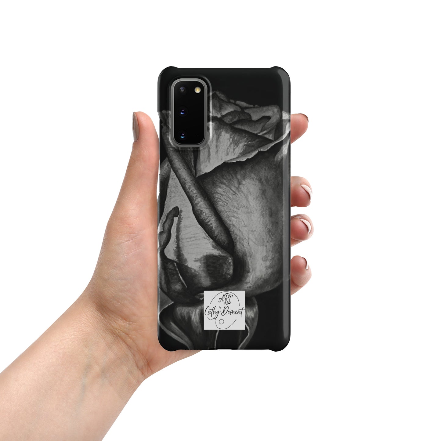 Dusk's Embrace: Monochrome Rose Artwork Snap case for Samsung® Cell Phones