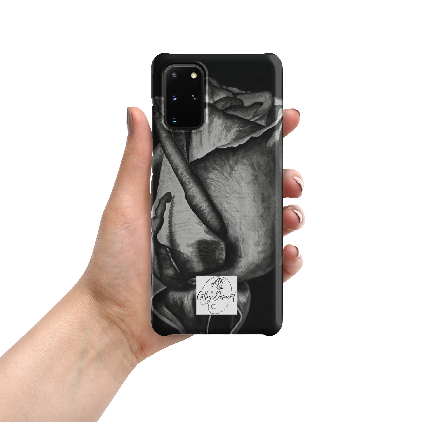 Dusk's Embrace: Monochrome Rose Artwork Snap case for Samsung® Cell Phones