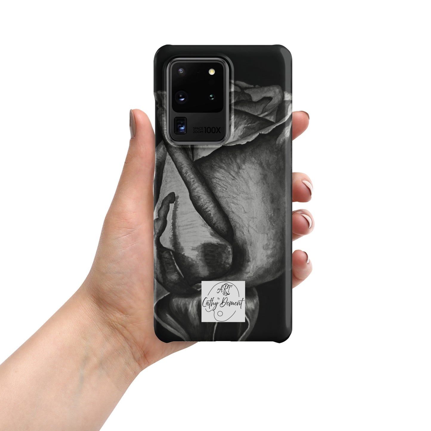 Dusk's Embrace: Monochrome Rose Artwork Snap case for Samsung® Cell Phones