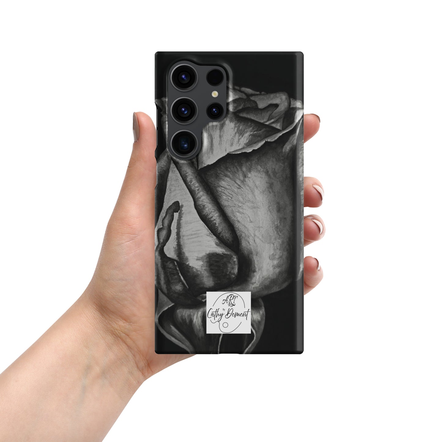 Dusk's Embrace: Monochrome Rose Artwork Snap case for Samsung® Cell Phones