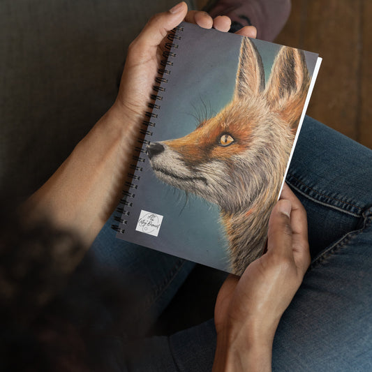 Enchanting Elegance: Red Fox Artwork Spiral Notebook