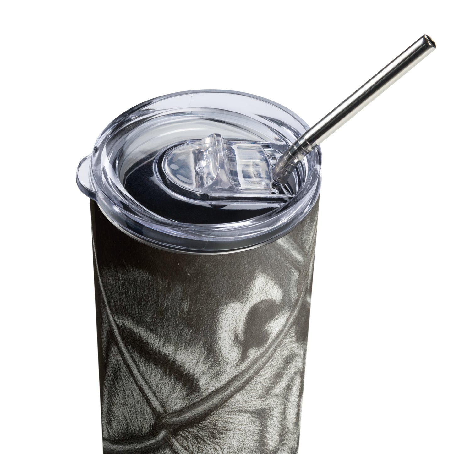 Grass is Greener: Black and White Rabbit Stainless Steel Tumbler