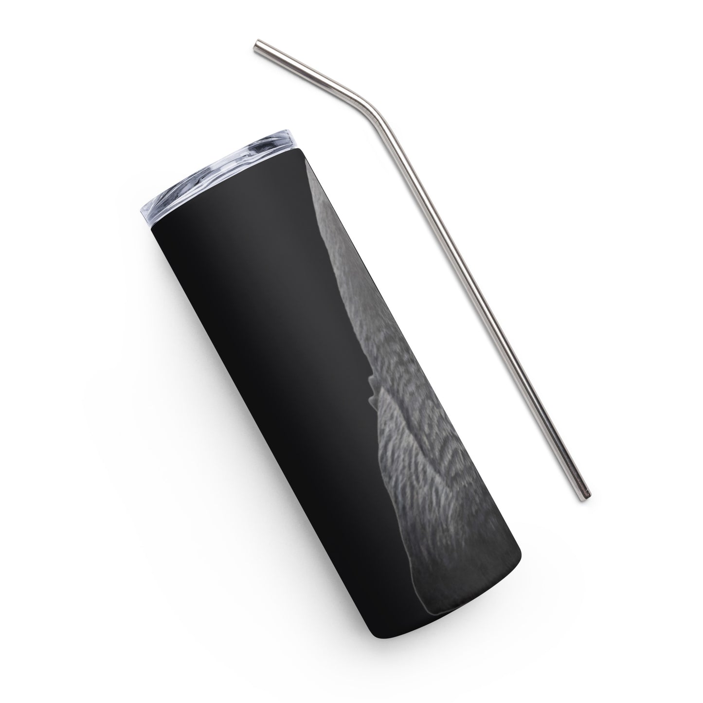 Midnight Majesty: Black Swan in Colored Pencils Stainless Steel Tumbler