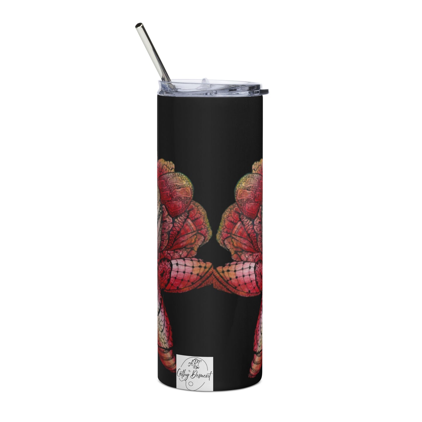 Stainless Steel 20 oz Tumbler: Zen Floral Harmony Artwork Design