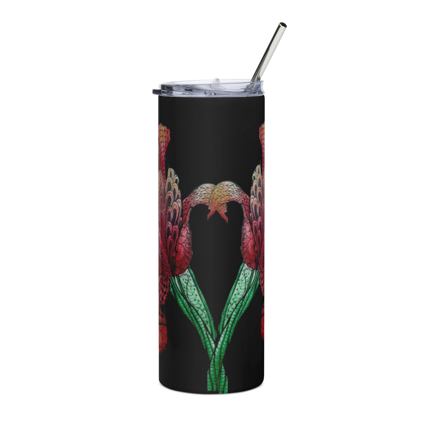 Stainless Steel 20 oz Tumbler: Zen Floral Harmony Artwork Design