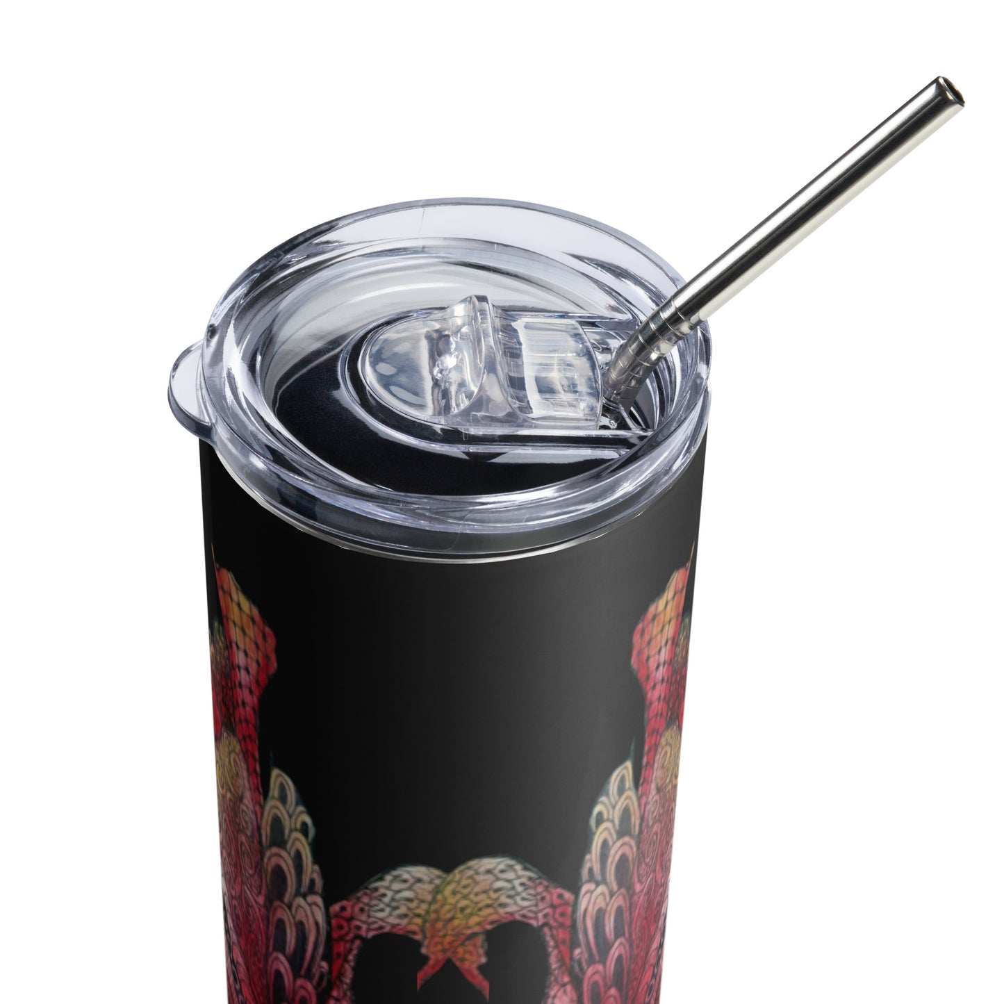 Stainless Steel 20 oz Tumbler: Zen Floral Harmony Artwork Design