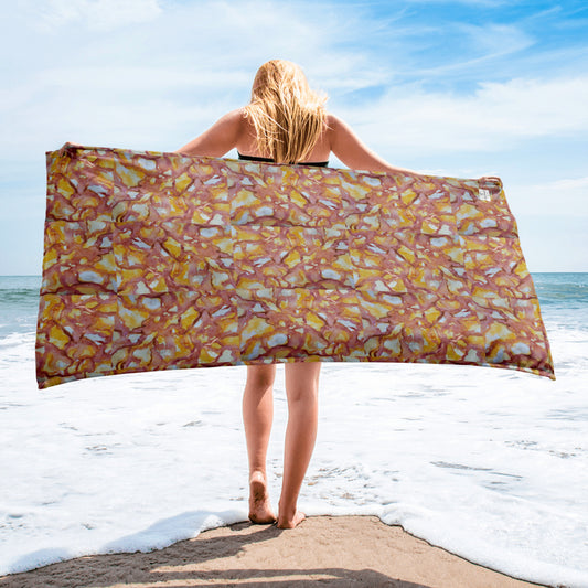 Beach Towel - Sunset Veil - Colorful Abstract Artwork Design