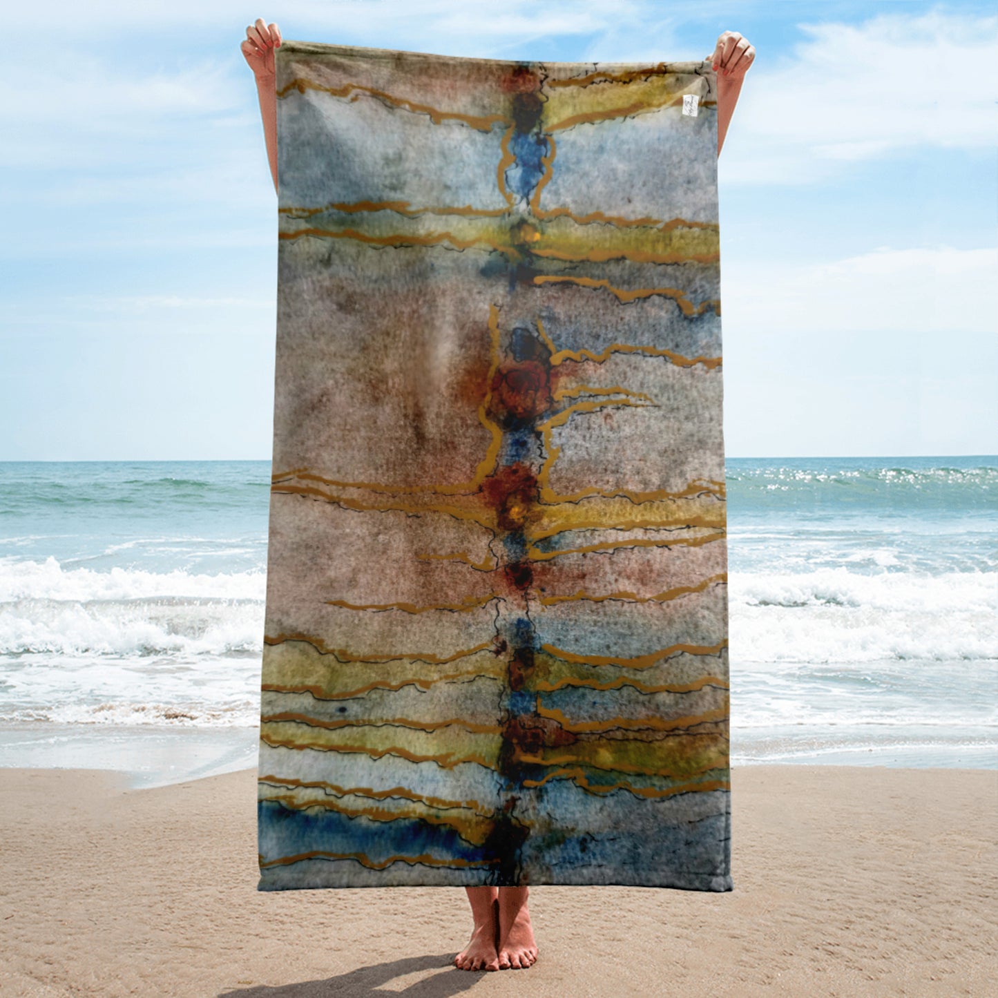 Beach Towel - Twilight Reflections - Colorful Abstract Artwork Design