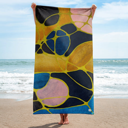 Beach Towel - Dusk - Vibrant Abstract Artwork Design