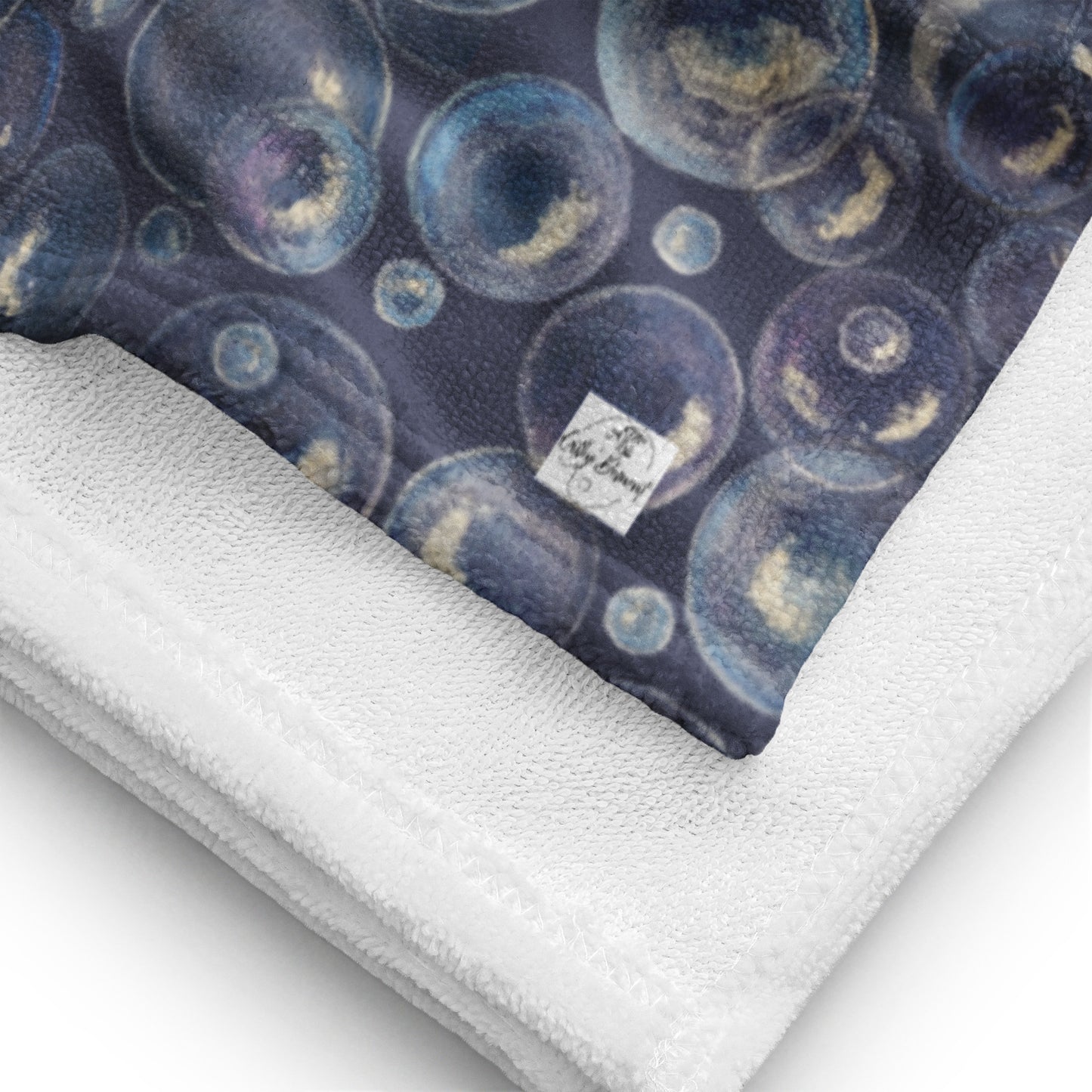 Beach Towel - Tranquil Reflections - Colorful Abstract Bubble Artwork Design