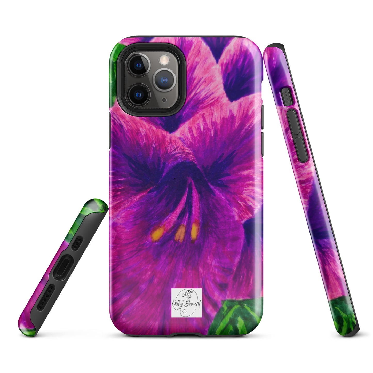 Tough Case for iPhone® - Royal Reverie: Purple Gladiola Artwork