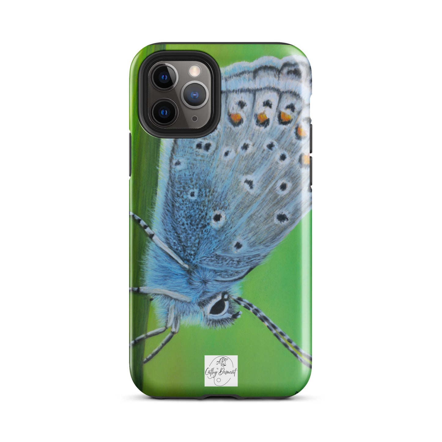 Tough Case for iPhone® - Gossamer Blue, Karner Blue Butterfly Cell Phone Case