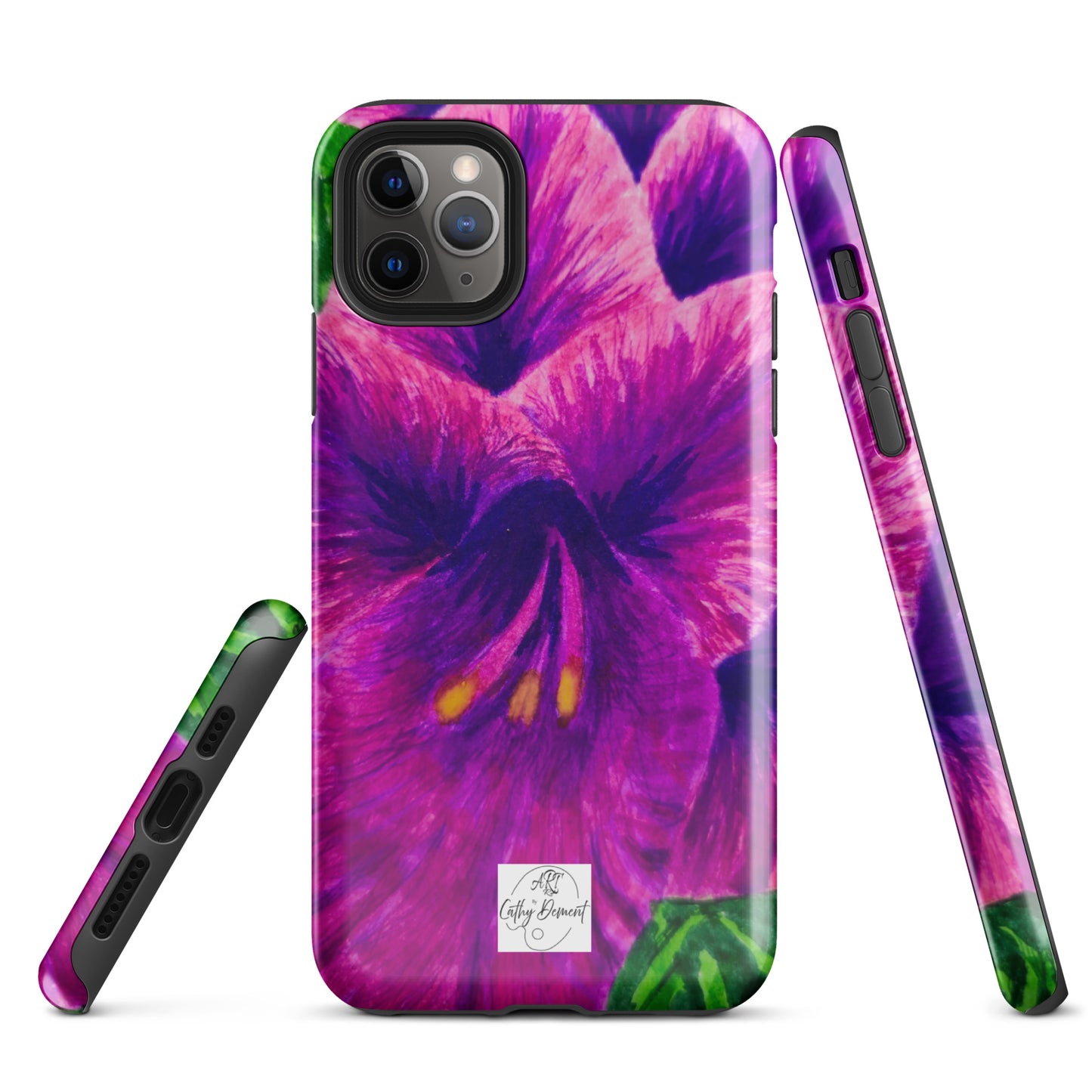 Tough Case for iPhone® - Royal Reverie: Purple Gladiola Artwork