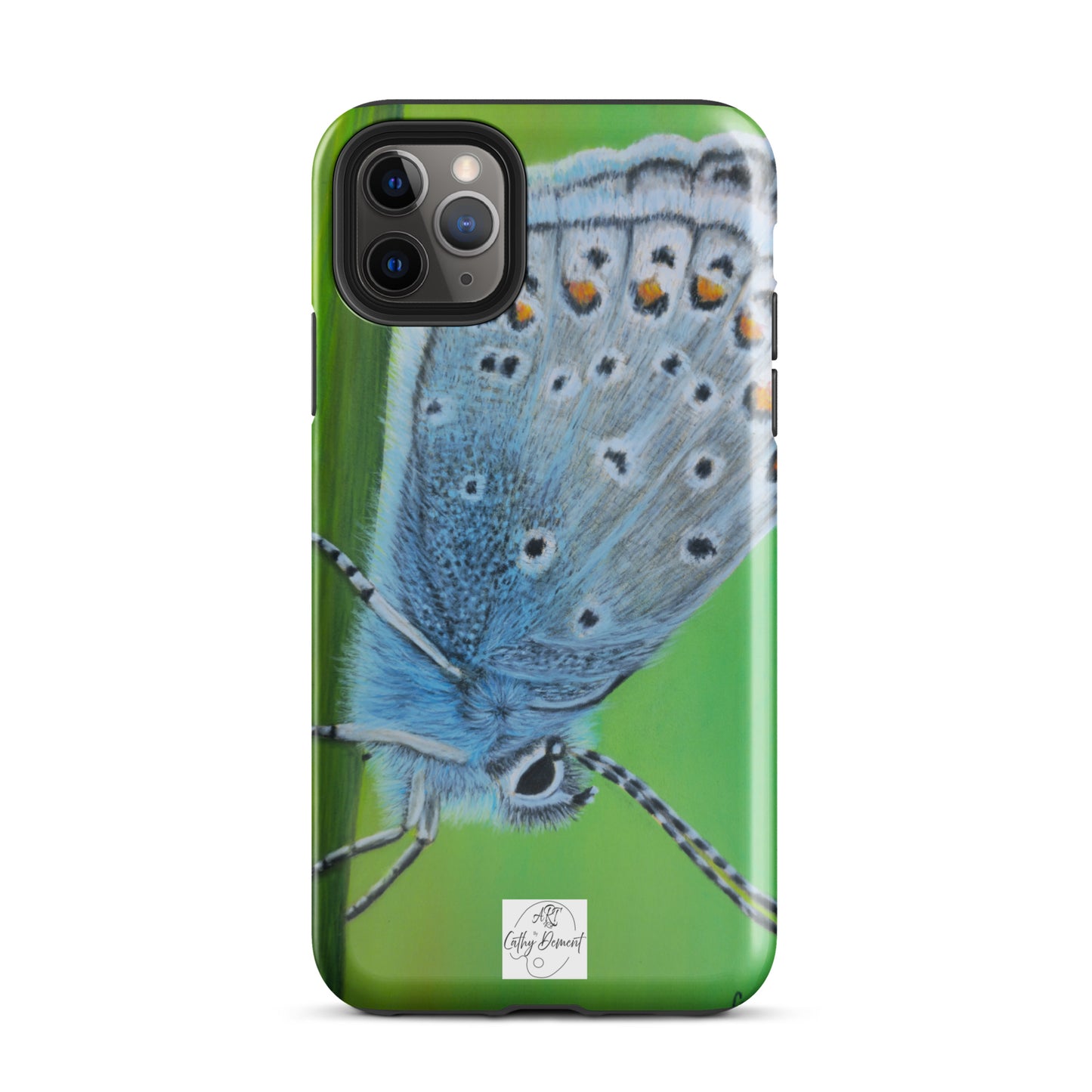 Tough Case for iPhone® - Gossamer Blue, Karner Blue Butterfly Cell Phone Case