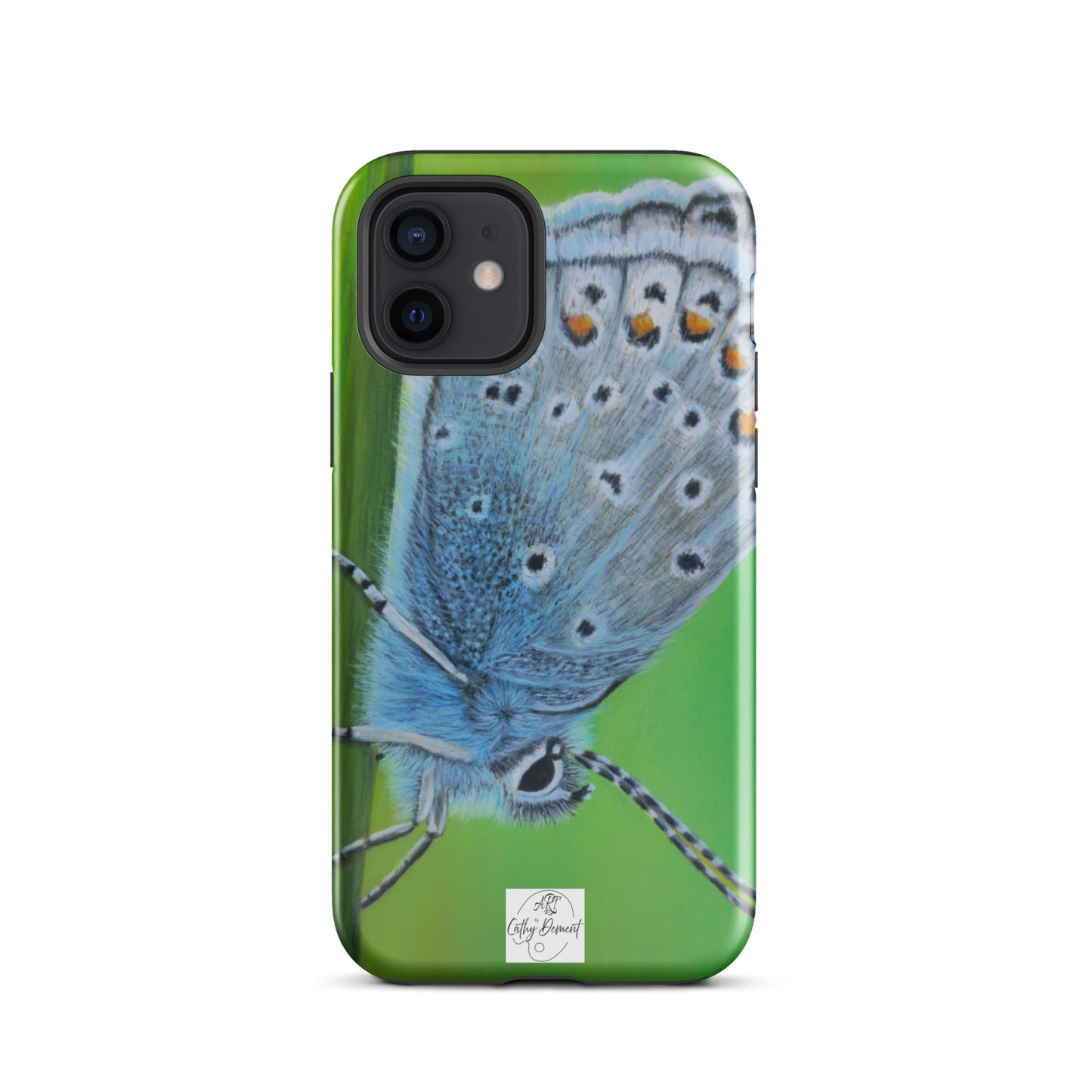 Tough Case for iPhone® - Gossamer Blue, Karner Blue Butterfly Cell Phone Case