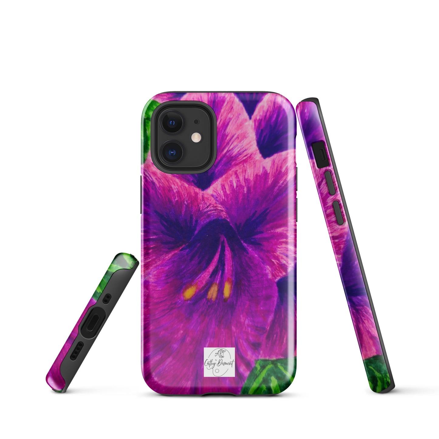 Tough Case for iPhone® - Royal Reverie: Purple Gladiola Artwork