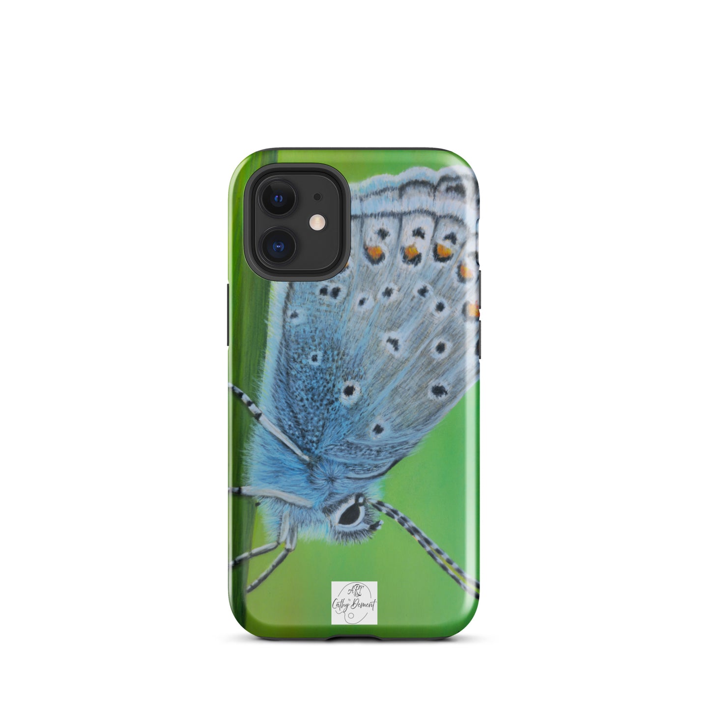 Tough Case for iPhone® - Gossamer Blue, Karner Blue Butterfly Cell Phone Case