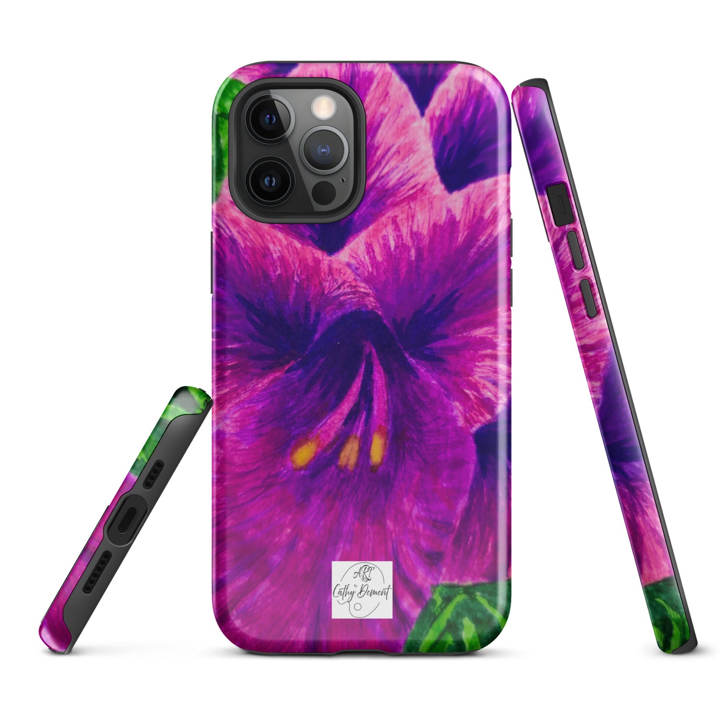 Tough Case for iPhone® - Royal Reverie: Purple Gladiola Artwork