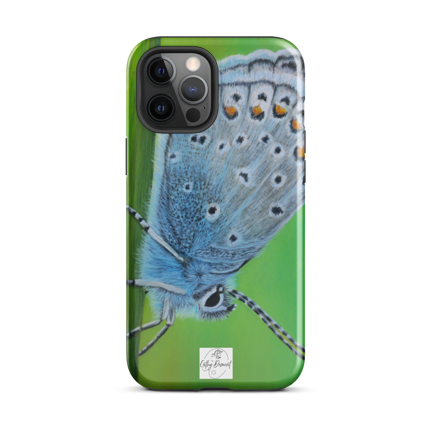 Tough Case for iPhone® - Gossamer Blue, Karner Blue Butterfly Cell Phone Case