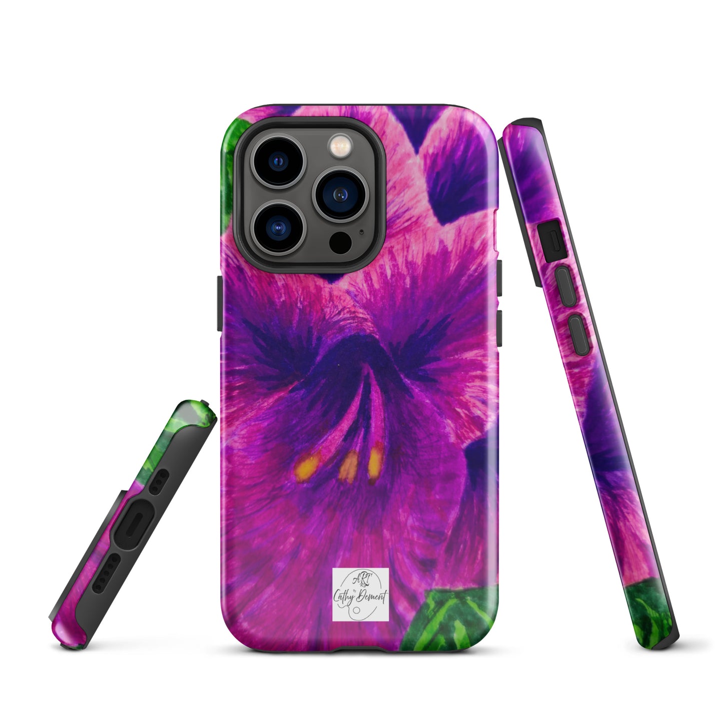 Tough Case for iPhone® - Royal Reverie: Purple Gladiola Artwork