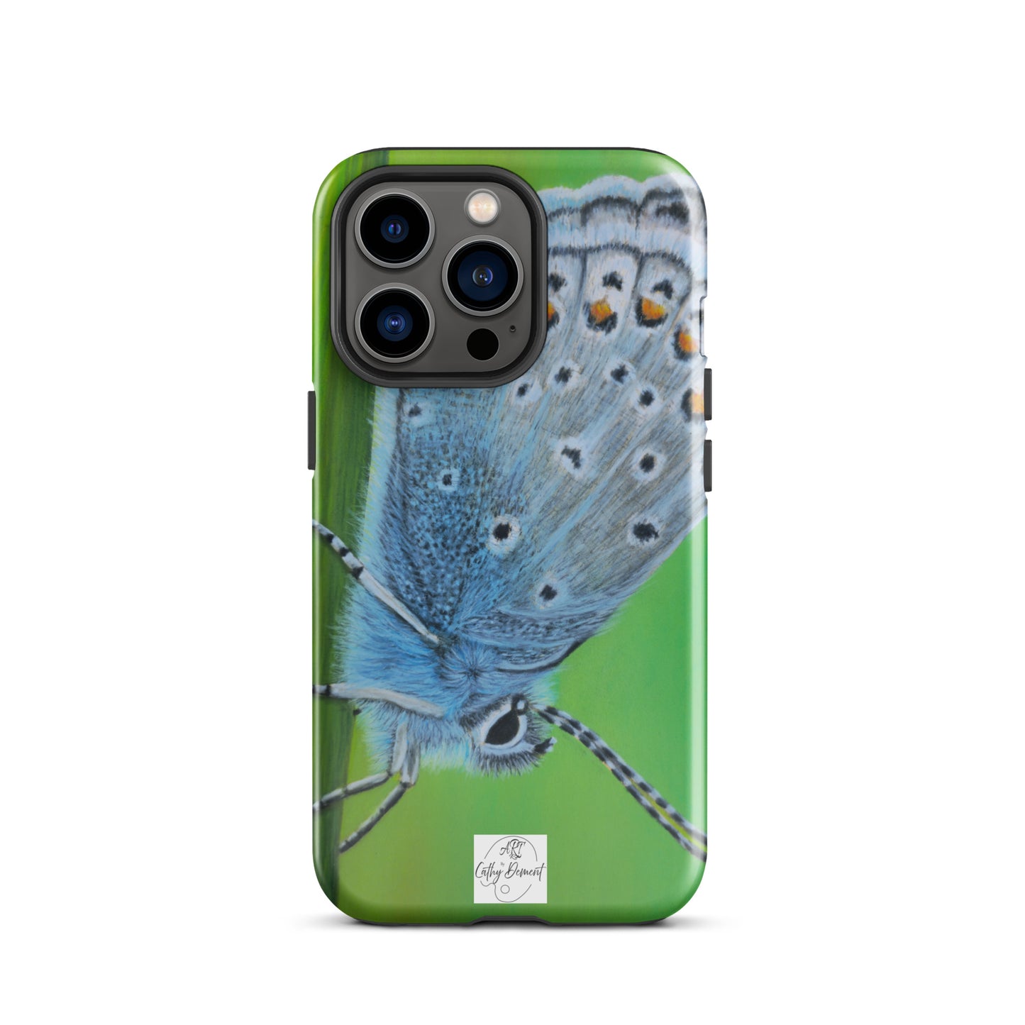 Tough Case for iPhone® - Gossamer Blue, Karner Blue Butterfly Cell Phone Case