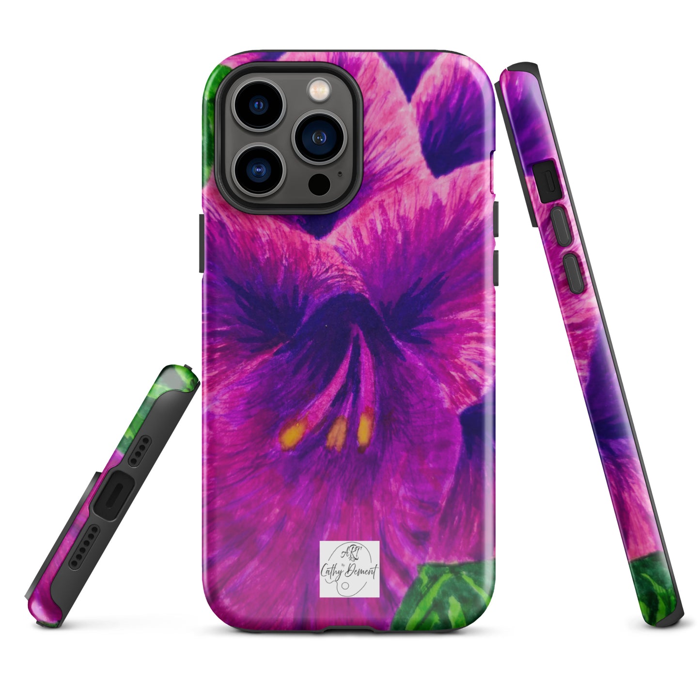 Tough Case for iPhone® - Royal Reverie: Purple Gladiola Artwork