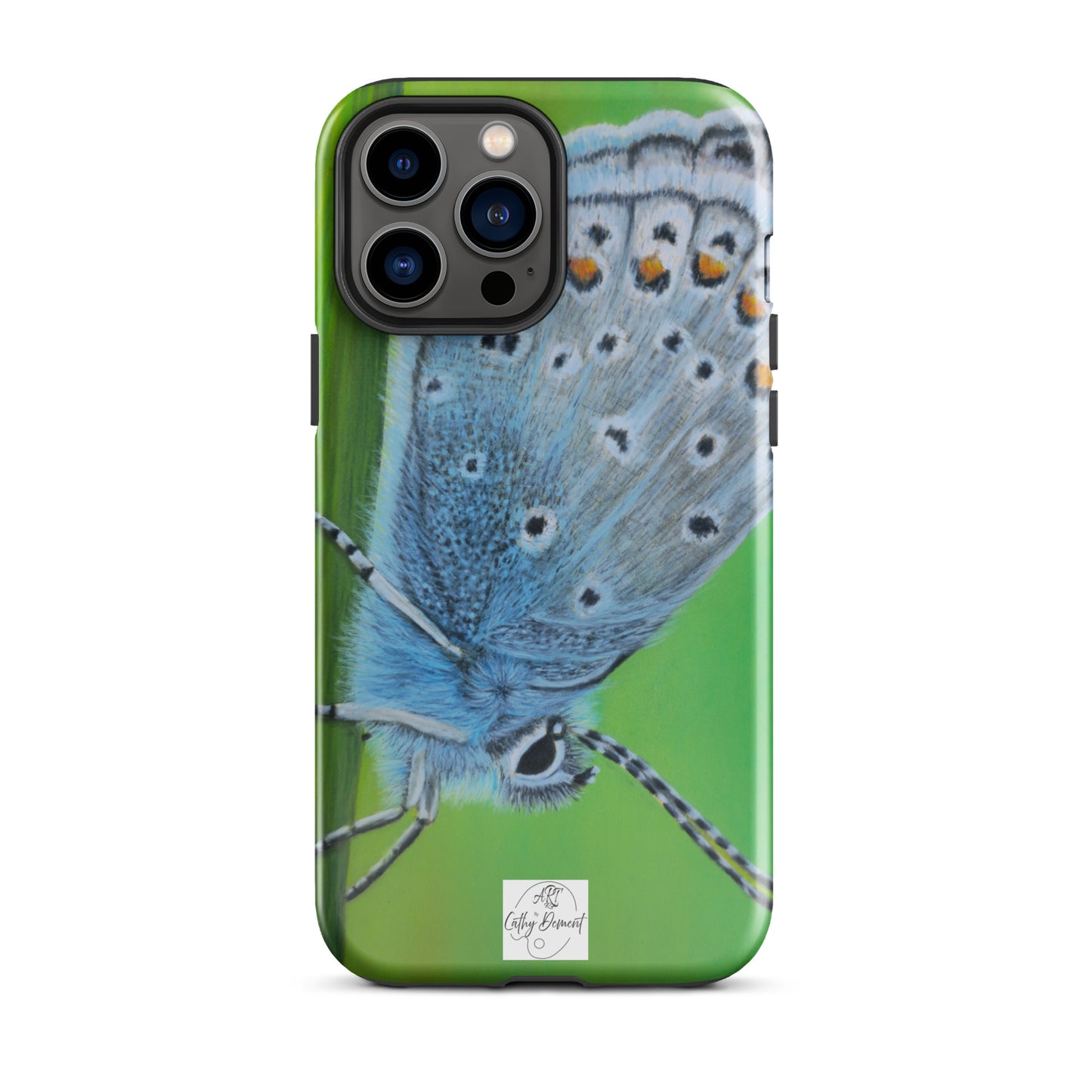 Tough Case for iPhone® - Gossamer Blue, Karner Blue Butterfly Cell Phone Case