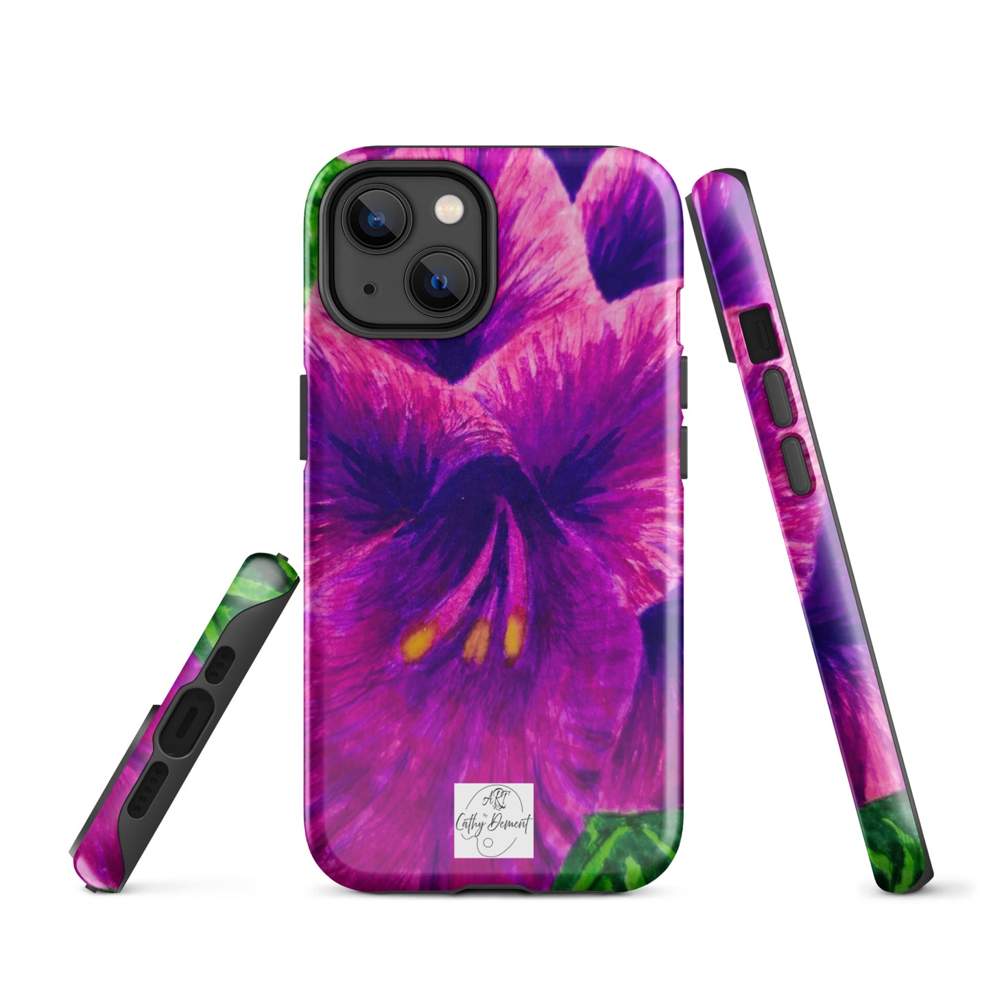 Tough Case for iPhone® - Royal Reverie: Purple Gladiola Artwork