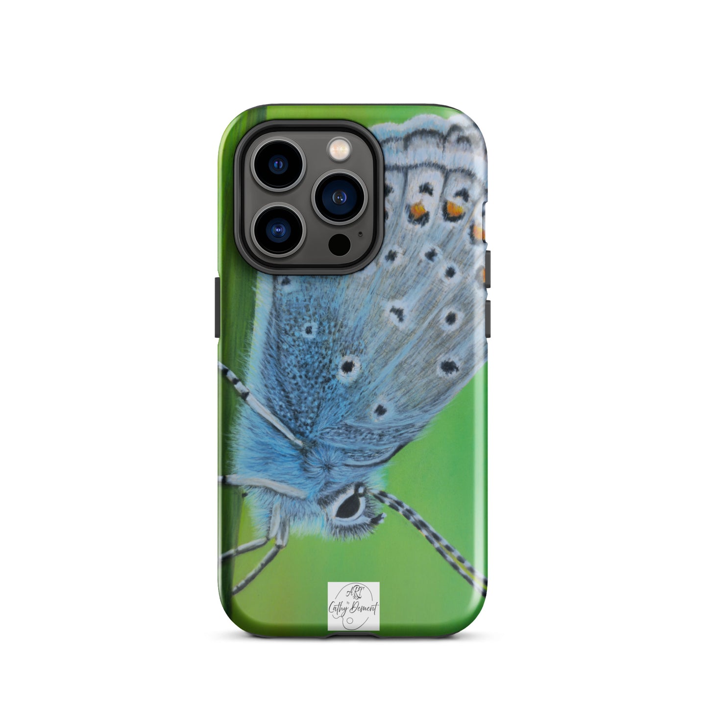 Tough Case for iPhone® - Gossamer Blue, Karner Blue Butterfly Cell Phone Case