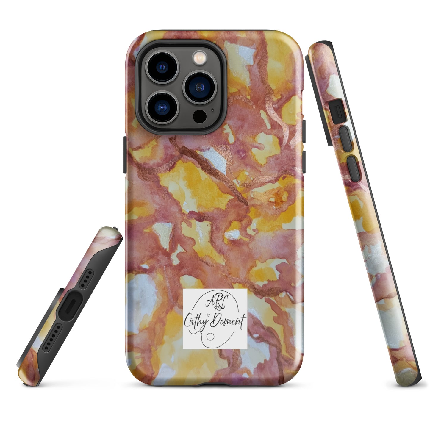 Tough Case for iPhone® - Sunset Veil: A Dance of Red and White Artwork