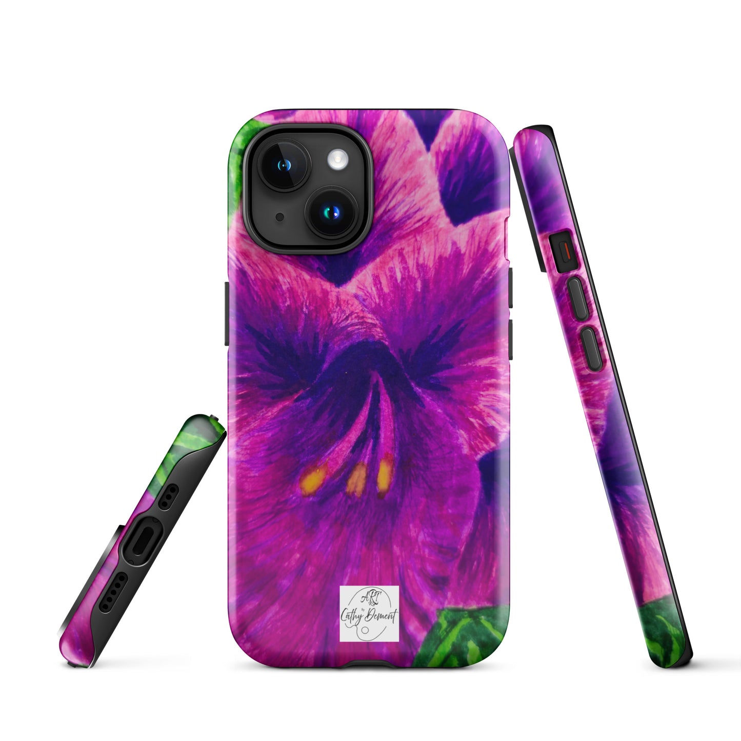 Tough Case for iPhone® - Royal Reverie: Purple Gladiola Artwork