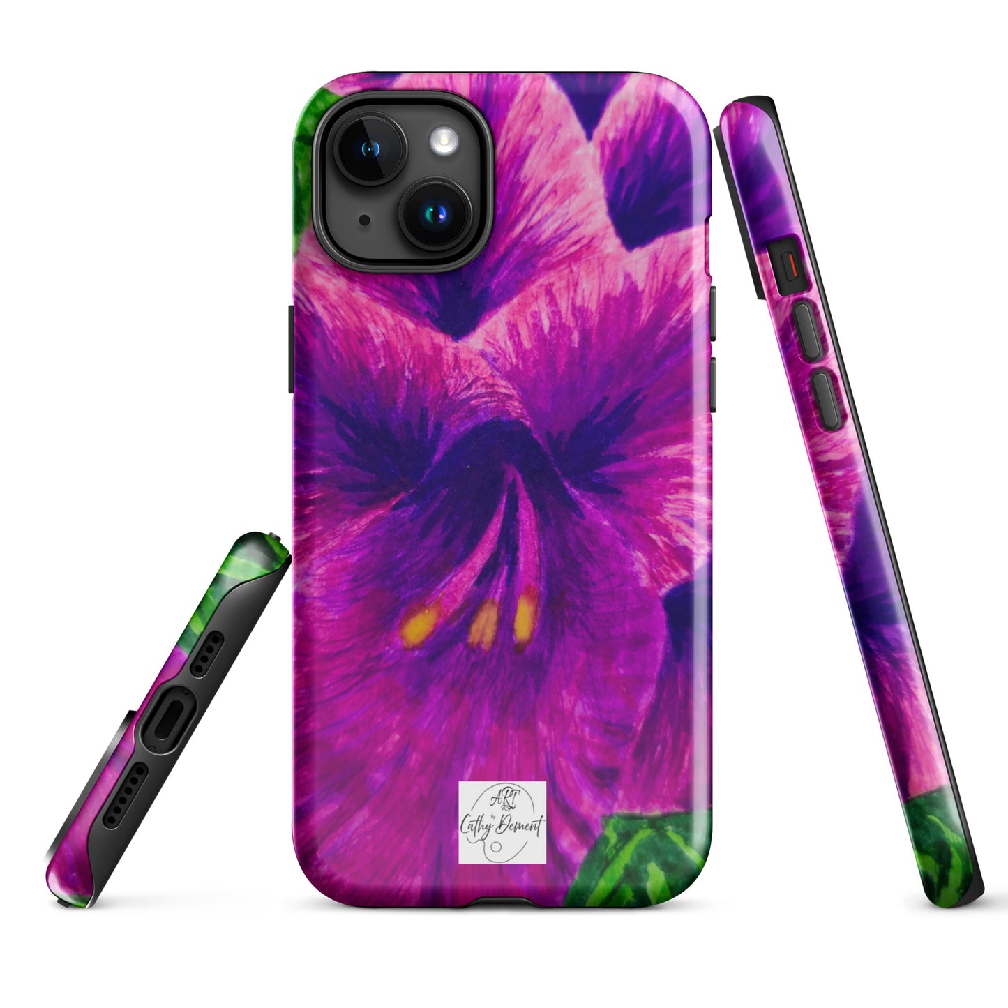 Tough Case for iPhone® - Royal Reverie: Purple Gladiola Artwork