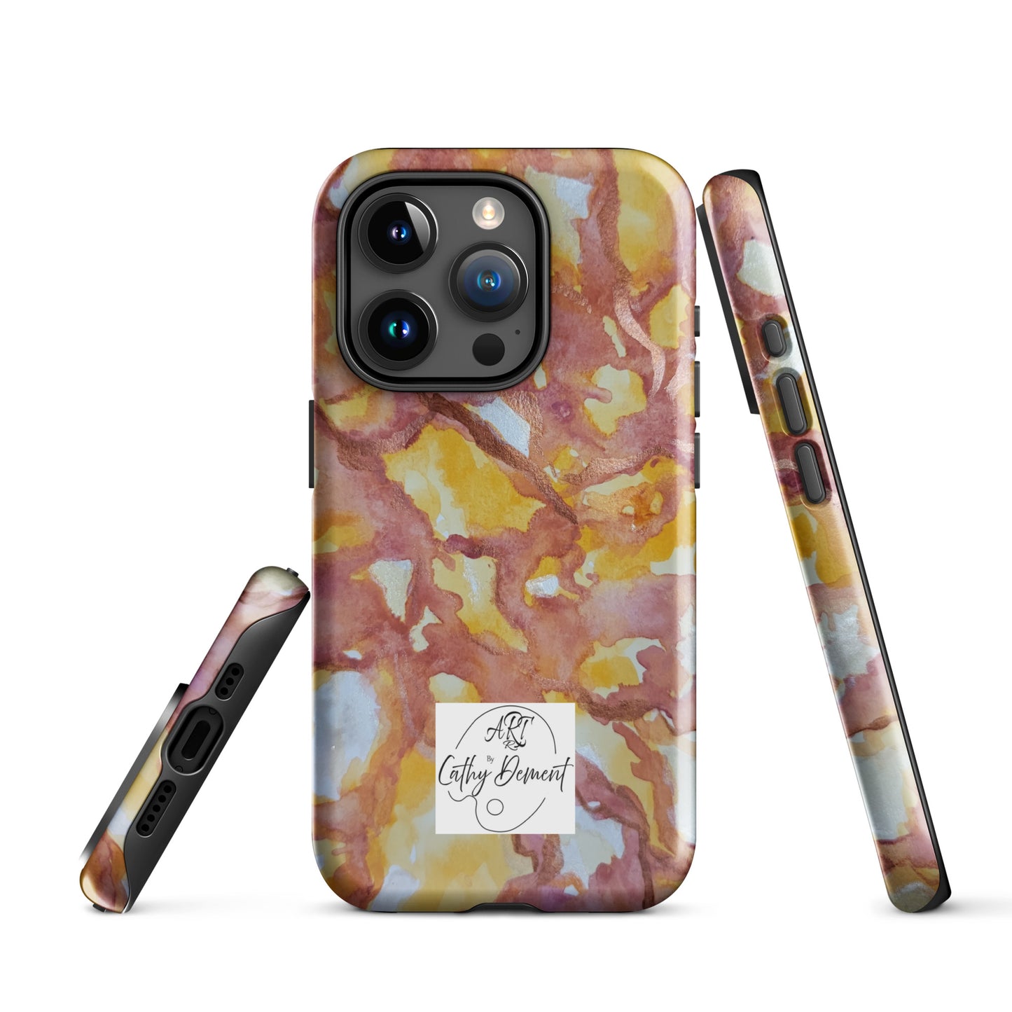 Tough Case for iPhone® - Sunset Veil: A Dance of Red and White Artwork