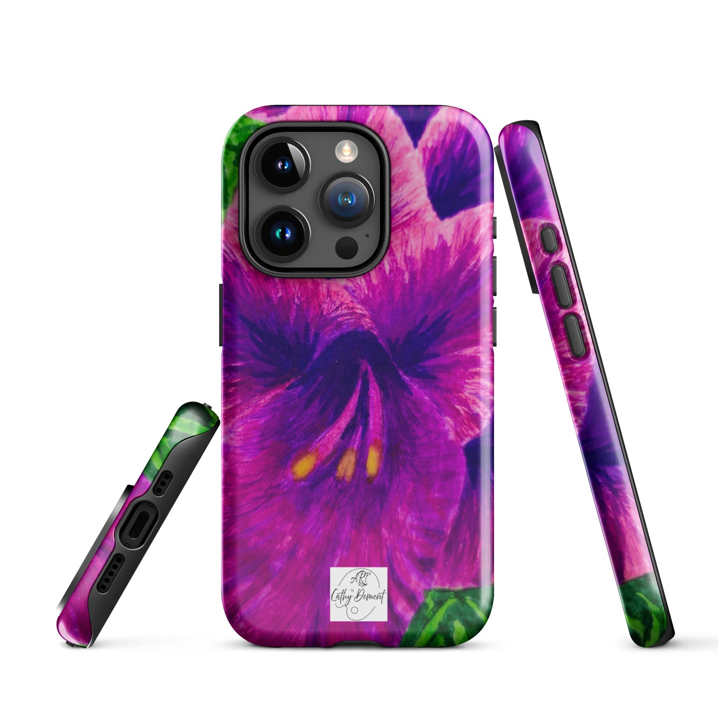 Tough Case for iPhone® - Royal Reverie: Purple Gladiola Artwork