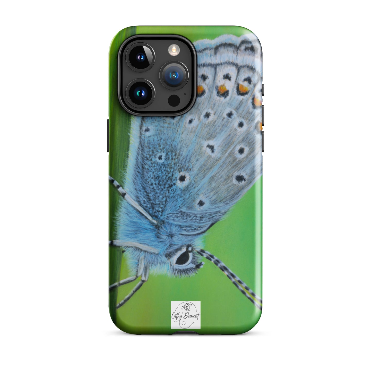 Tough Case for iPhone® - Gossamer Blue, Karner Blue Butterfly Cell Phone Case