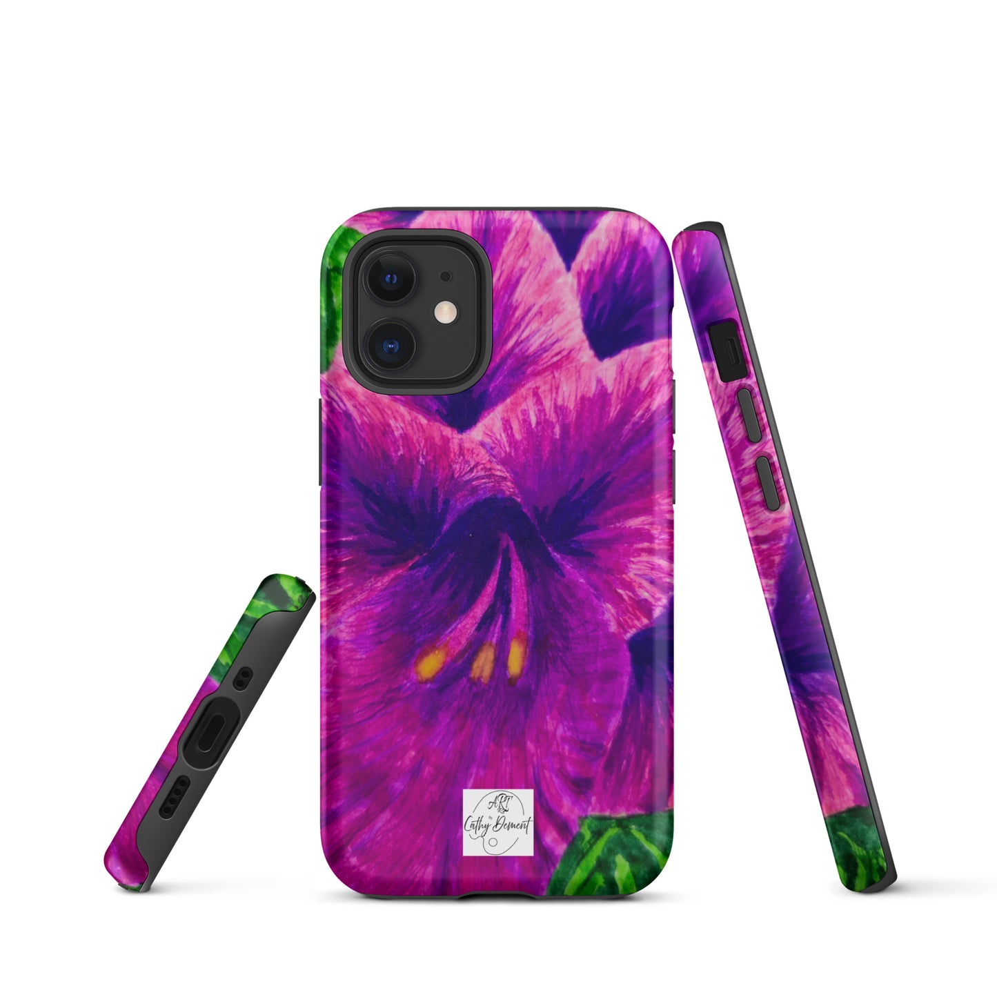 Tough Case for iPhone® - Royal Reverie: Purple Gladiola Artwork